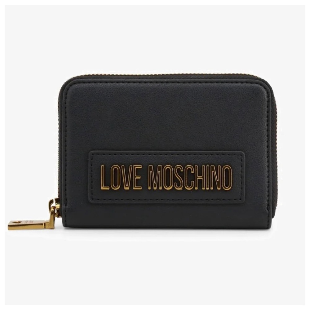 Love Moschino Black Leather Bifold Wallet